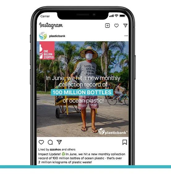 Mockup of Instagram post